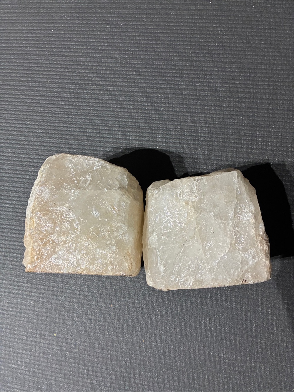 Pair of Quartz candle holders from Brazil magnificent and great deal